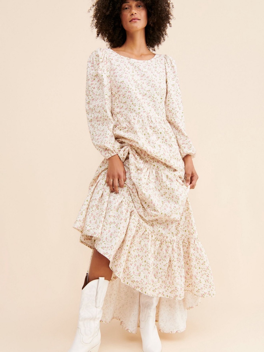 Boyish August Tiered Floral Maxi Dress